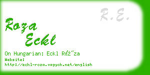 roza eckl business card